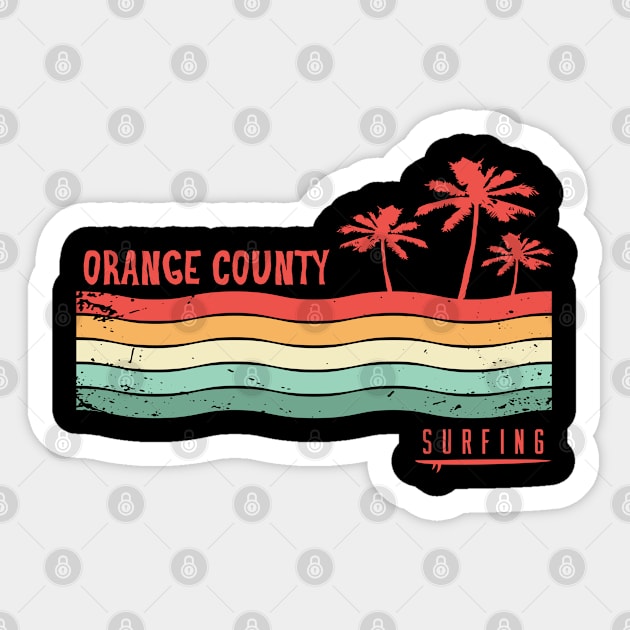 Orange County surfing Sticker by SerenityByAlex